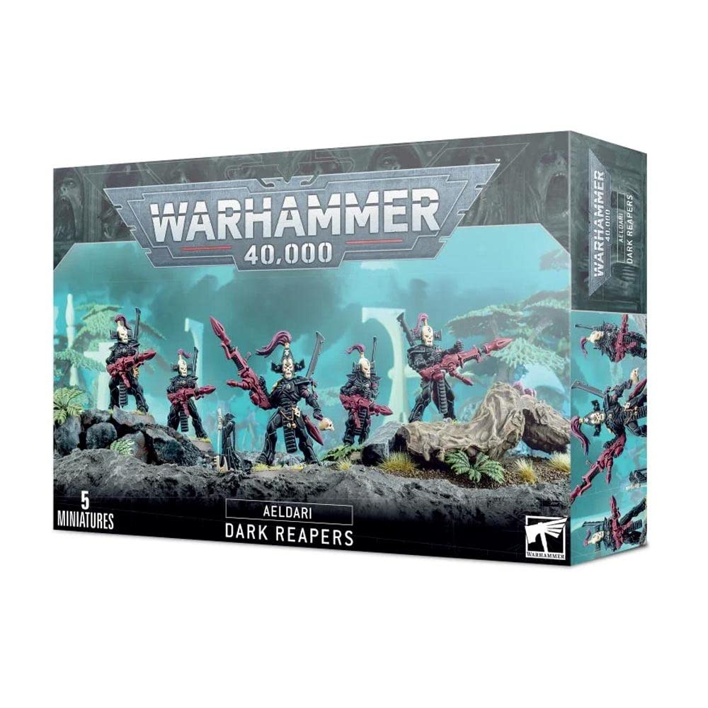 Games Workshop Aeldari Dark Reapers with reaper launcher offering long-range firepower.