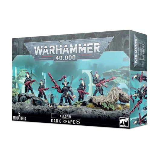 Games Workshop Aeldari Dark Reapers with reaper launcher offering long-range firepower.