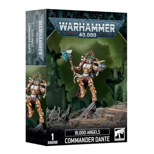 Games Workshop Blood Angels Dante jump pack displays aerial maneuver on the battlefield.