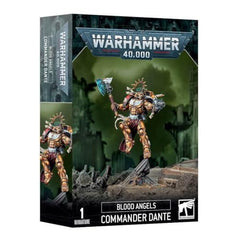 Games Workshop Blood Angels Dante jump pack displays aerial maneuver on the battlefield.