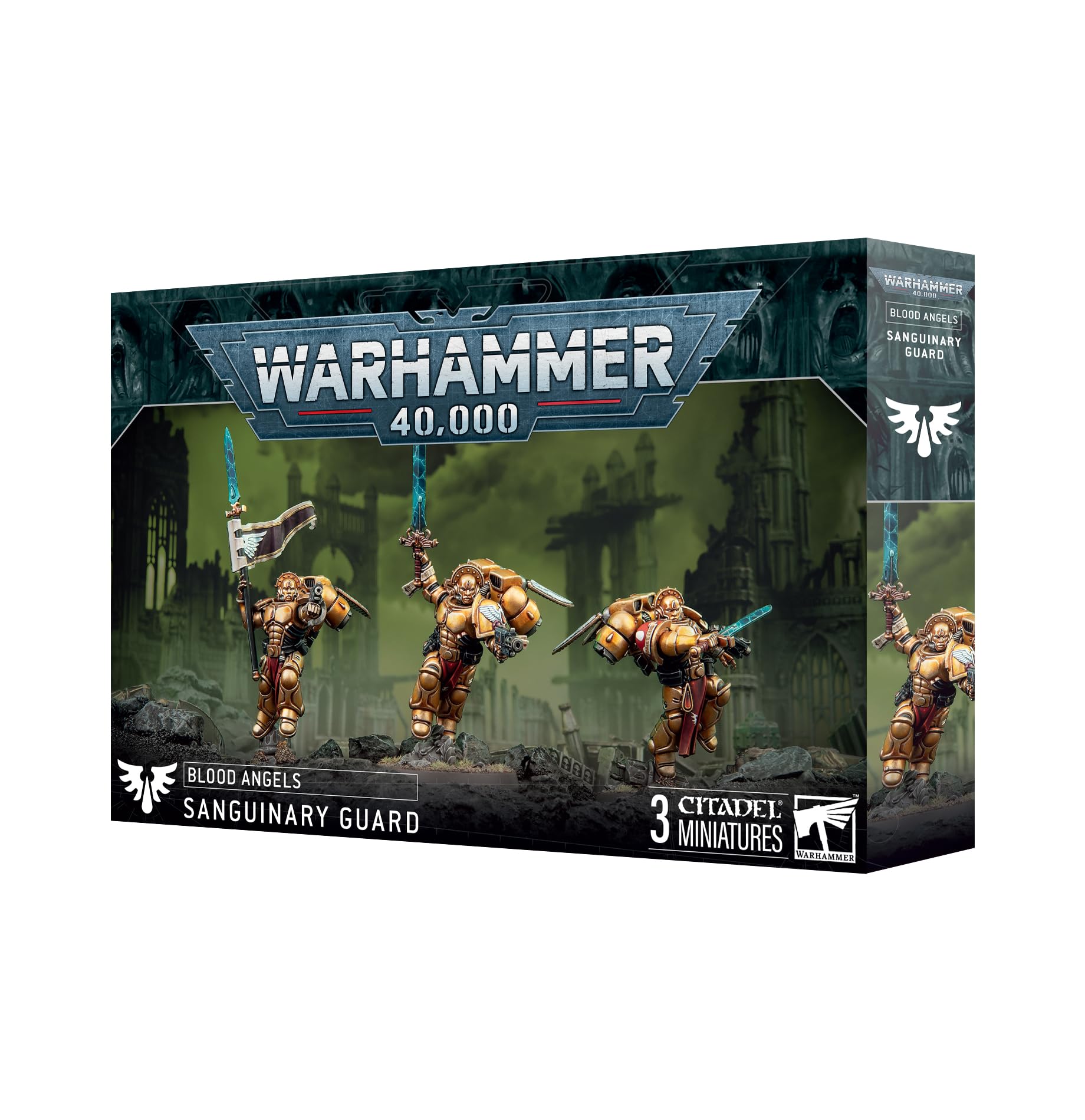 Games Workshop Blood Angels Sanguinary Guard models for tabletop battles and display