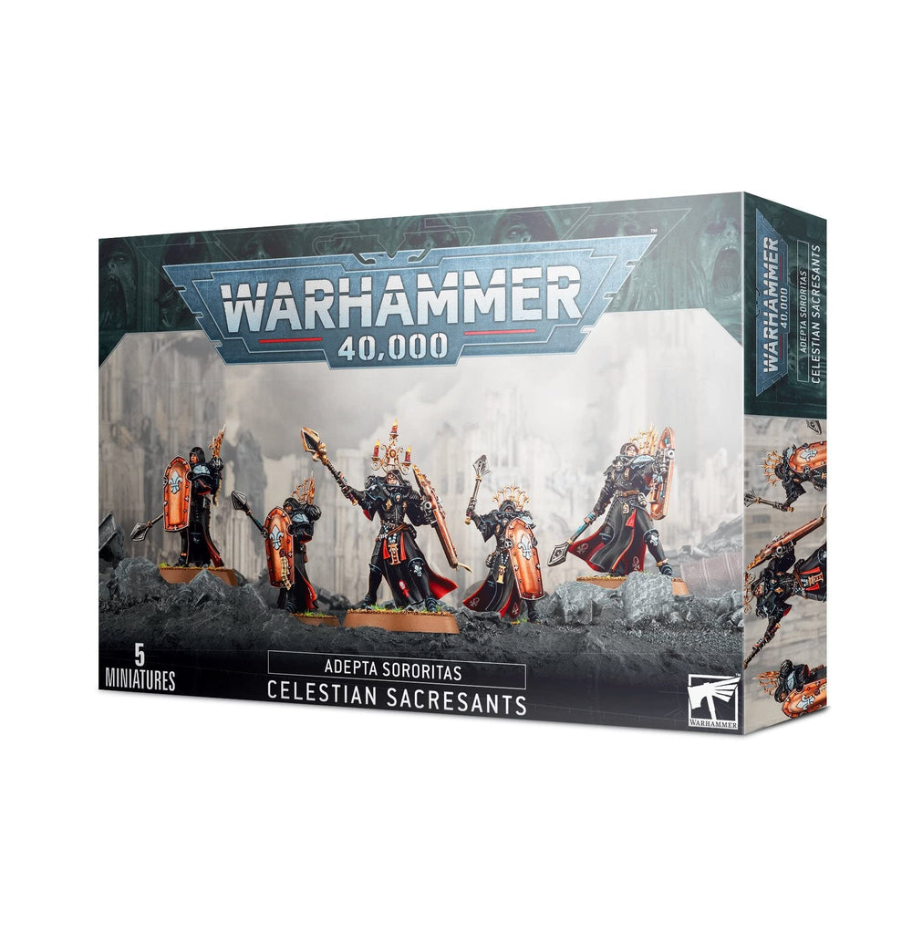 Games Workshop Celestian Sacresants model with detailed armour and shields