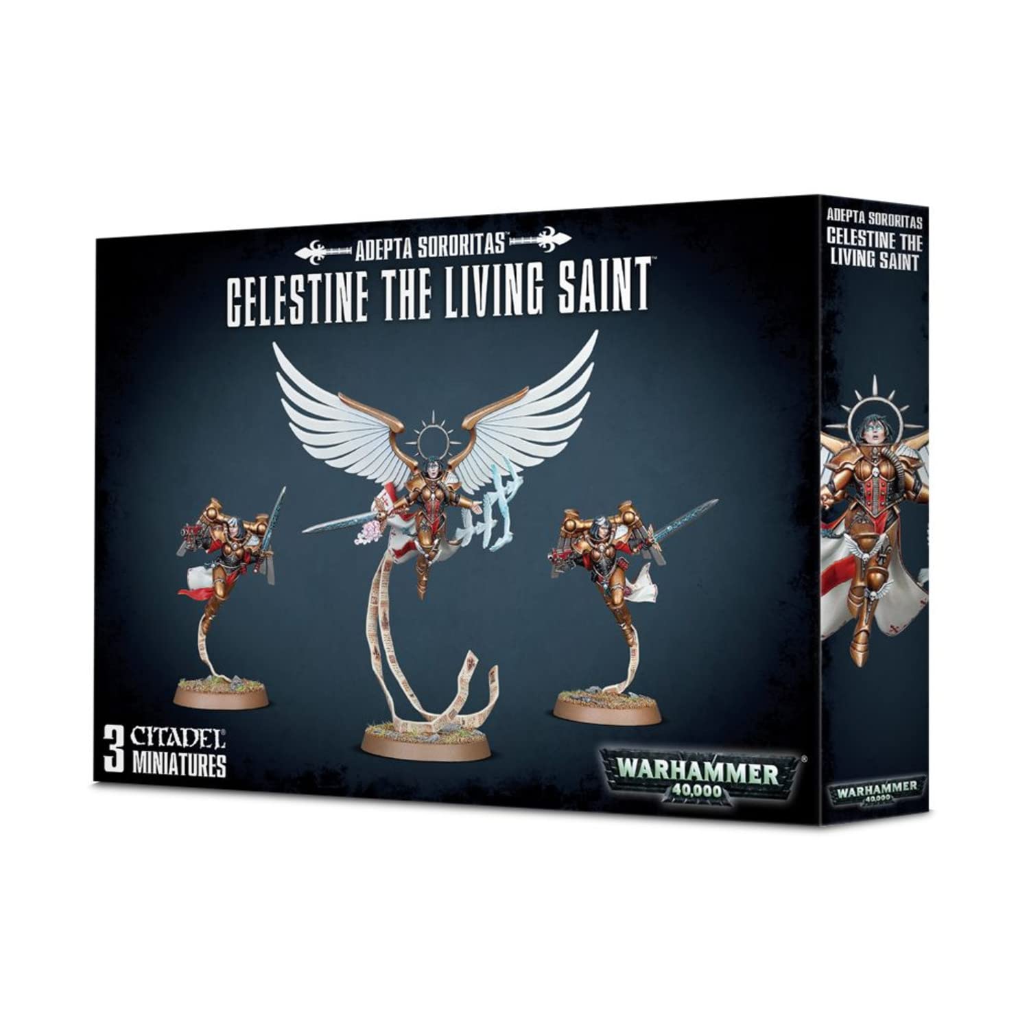 Games Workshop Celestine Living Saint miniature for painting and display in Warhammer 40k