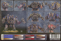 Games Workshop Chaos Helbrute weapons array highlights customization options for battles