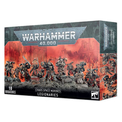 Games Workshop Chaos Space Marines Legionaries front view, ideal for painting and tabletop battles.