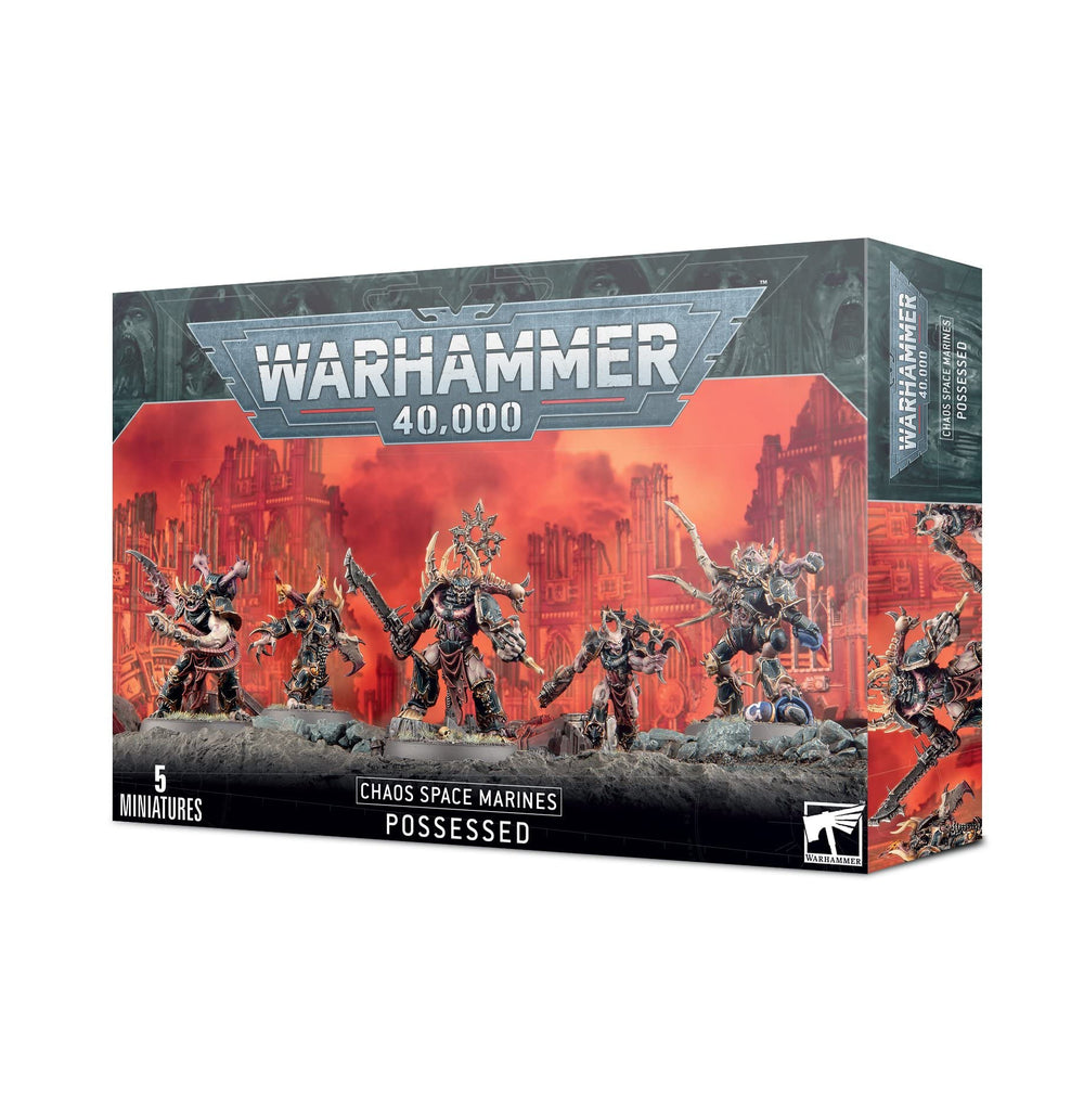Games Workshop Chaos Space Marines Possessed miniature in dynamic pose, ideal for tabletop battles.