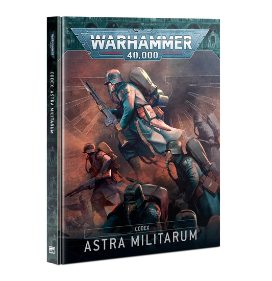 Games Workshop Codex Astra Militarum cover art highlights epic Warhammer 40k design for display