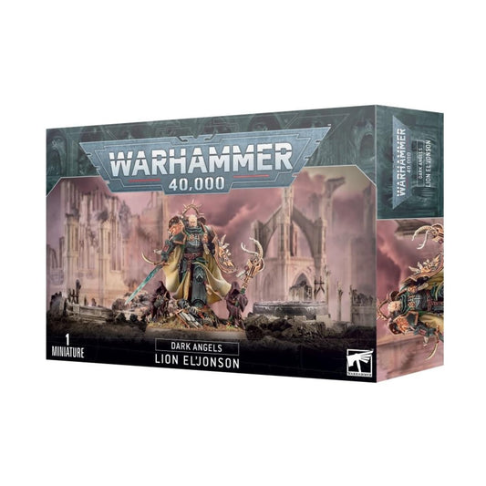 Games Workshop Dark Angels Lion El'Jonson miniature front view for tabletop battles