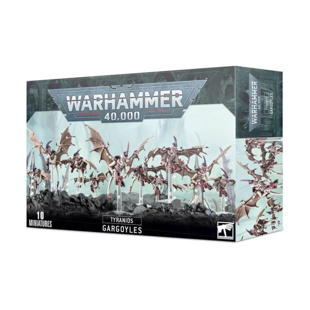 Games Workshop Gargoyle Brood model in flight pose for dramatic battlefield display.