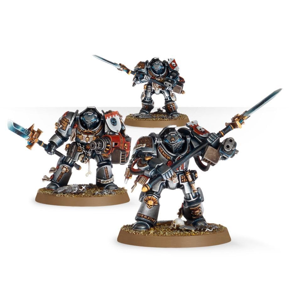 Games Workshop Grey Knights armour design highlights ancient-inspired iconography and heraldry.