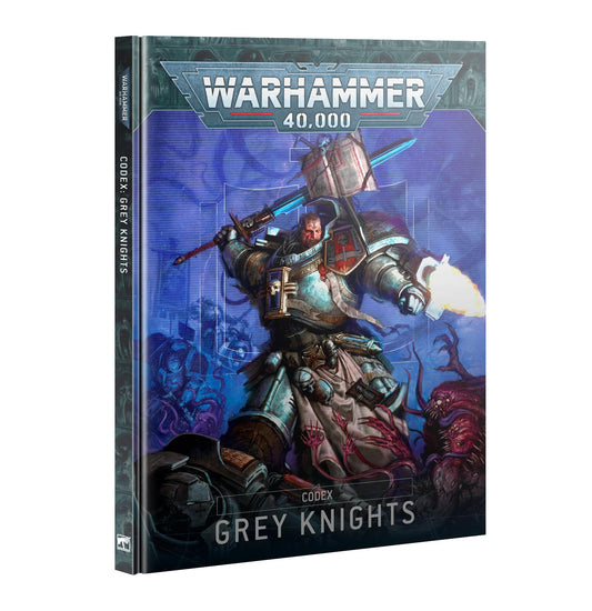 Games Workshop Grey Knights Codex cover shows rules and background for battles
