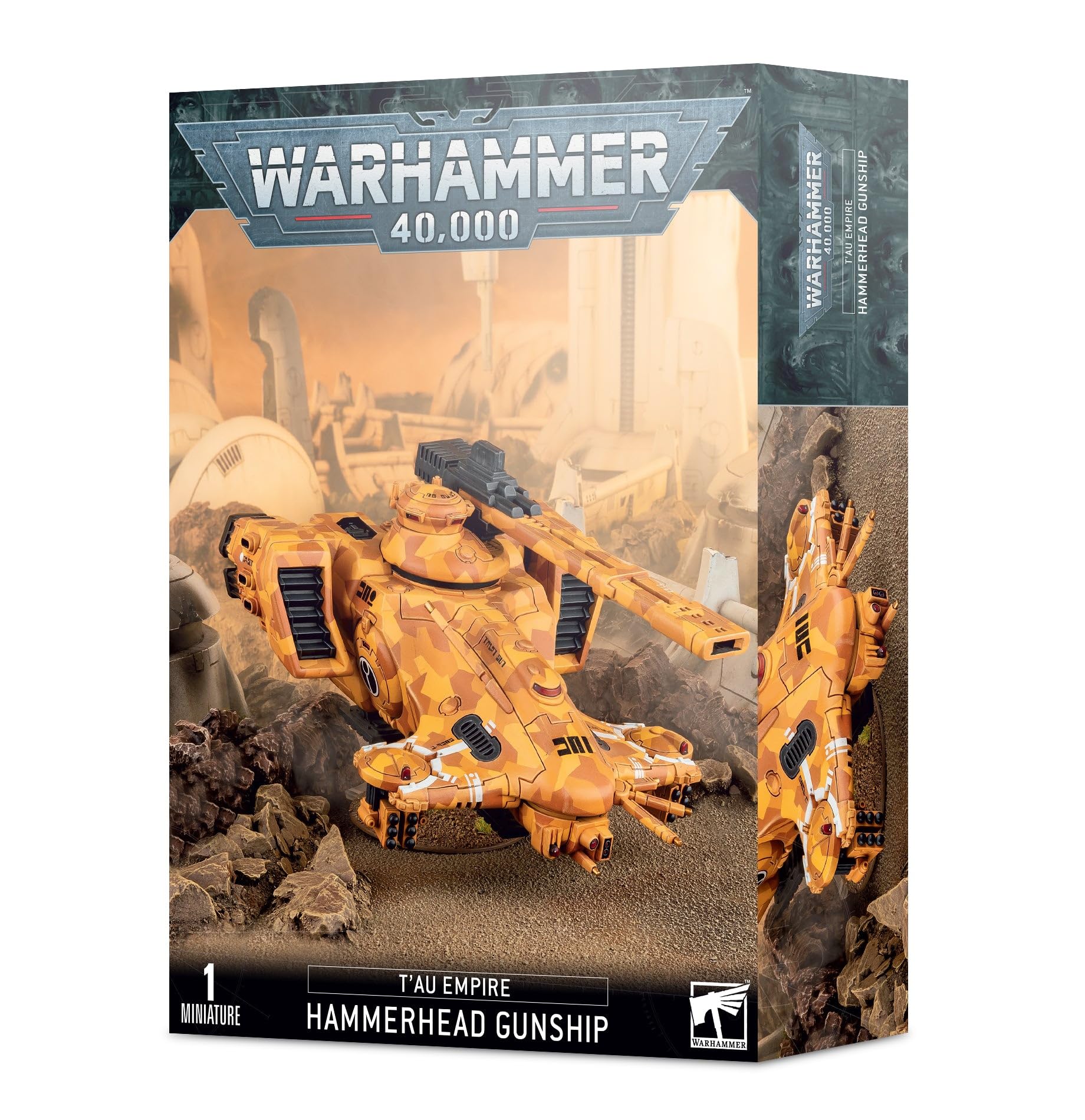 Games Workshop Hammerhead Gunship miniature ready for assembly, ideal for hobbyists expanding their Warhammer 40K collection