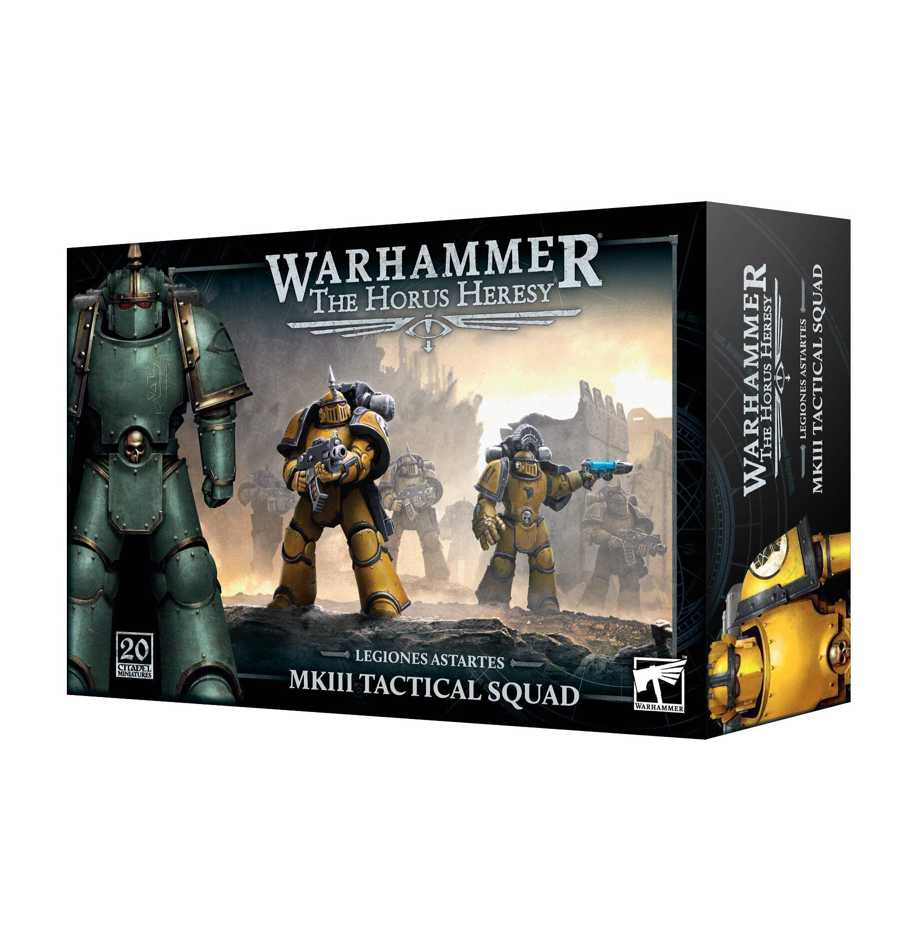 Games Workshop Horus Heresy MK III Tactical Squad, unpainted, ideal for assembly and tabletop painting.