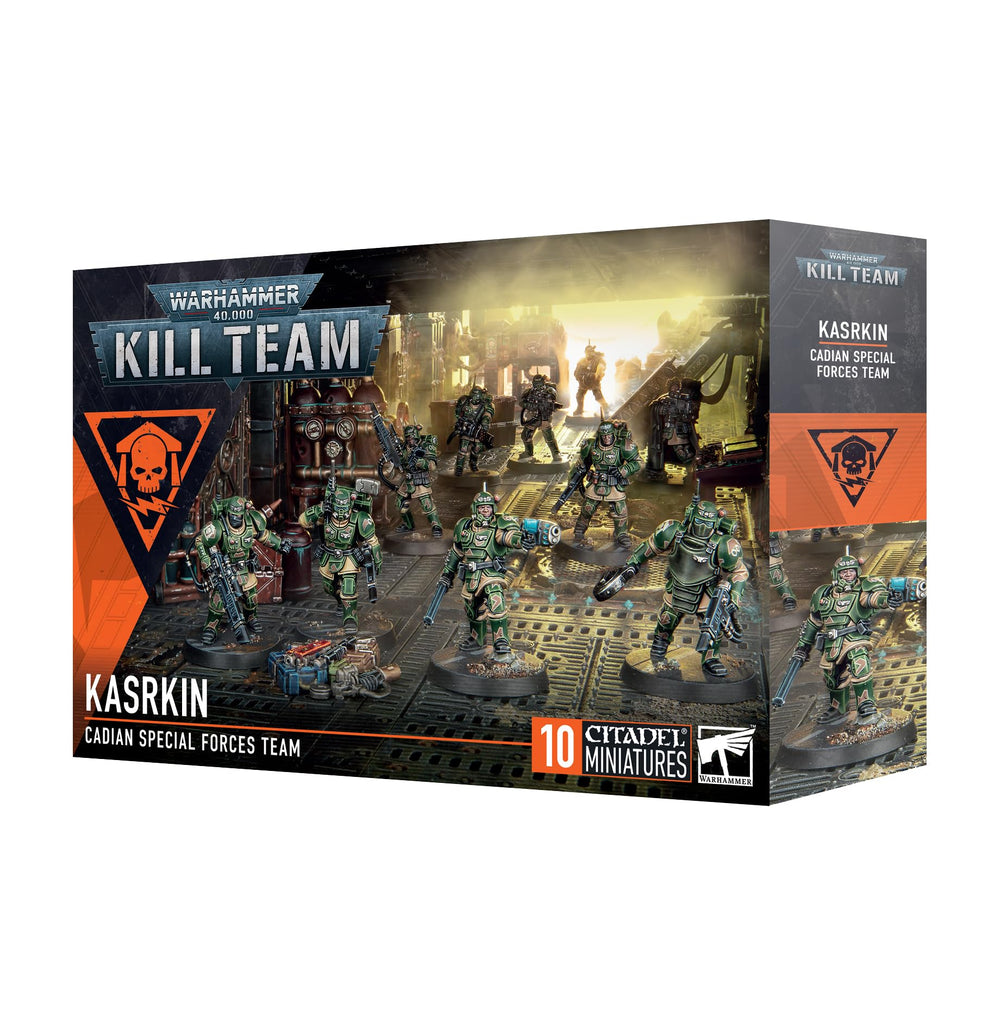 Games Workshop Kasrkin Kill Team 2024 assembly miniatures ready for painting and tabletop action