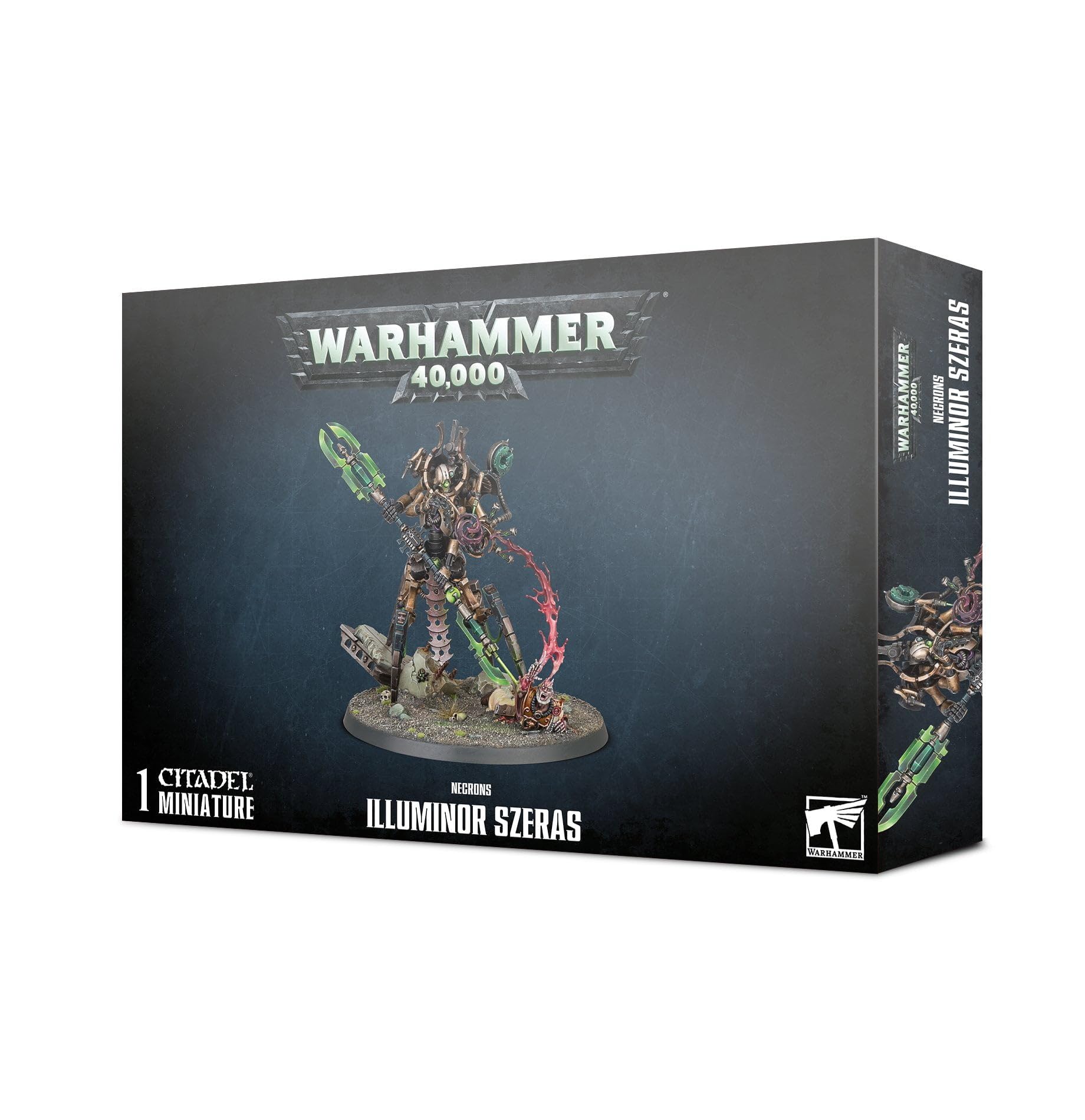 Games Workshop Necrons Illuminor Szeras on 80mm base, ideal for display and tabletop battles.
