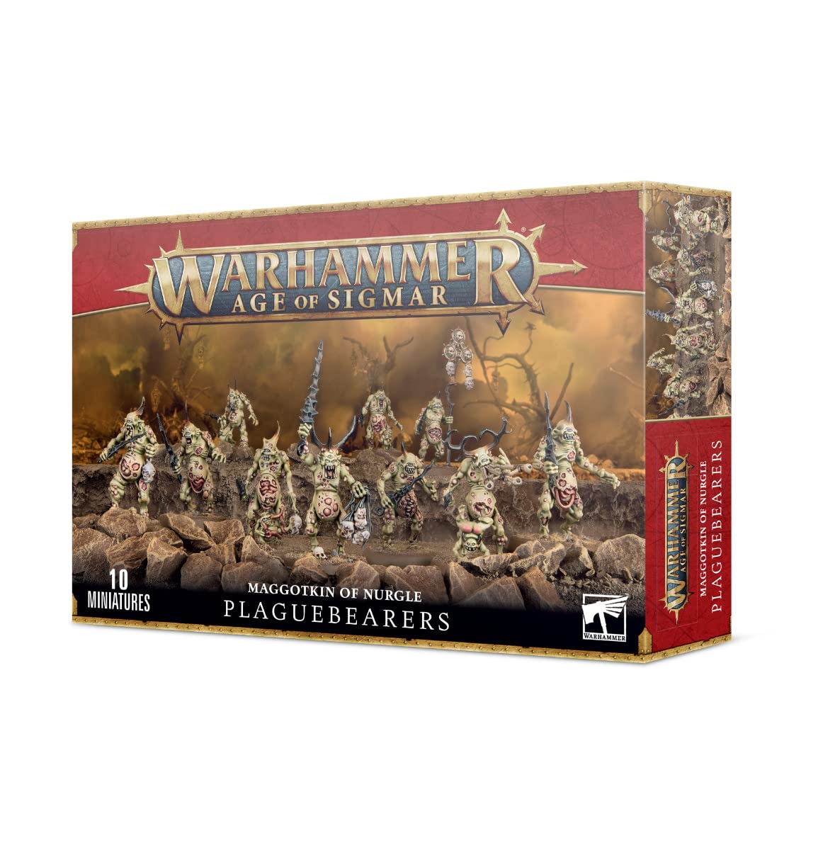Games Workshop Nurgle Plaguebearers plastic kit: highly detailed parts for assembling 10 models
