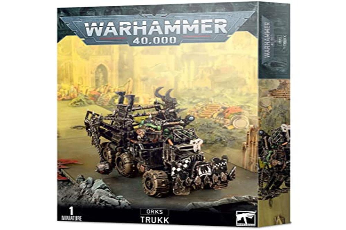 Games Workshop Ork Trukk kit ready for assembly, perfect for hobbyists planning a customizable Warhammer 40k display.
