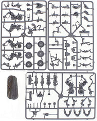 Games Workshop Ork Warbiker Mob pose detail for display and gaming.