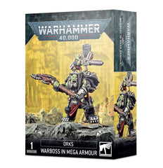 Games Workshop Ork Warboss in Mega Armour miniature ready for assembly and epic tabletop battles