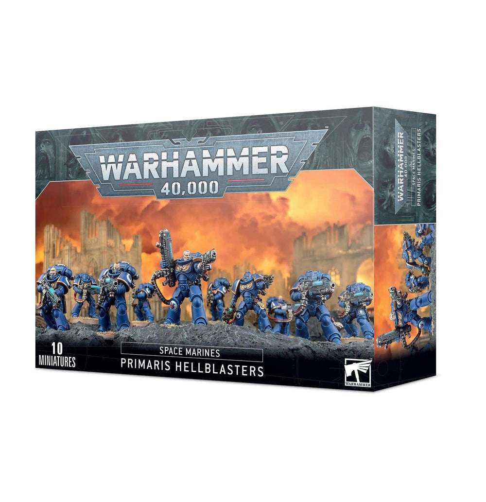 Games Workshop Primaris Hellblasters with plasma incinerators for tabletop battles