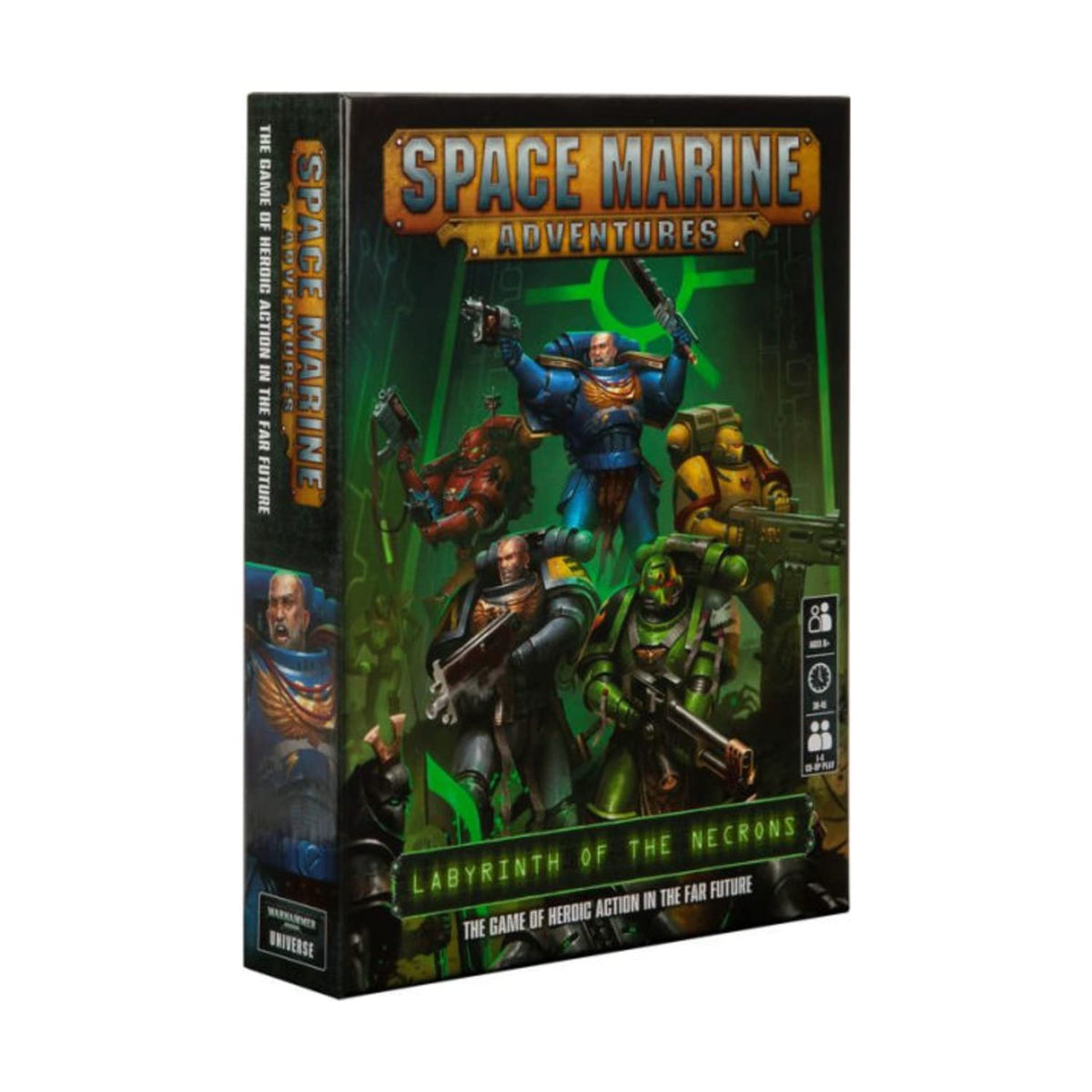 Games Workshop Space Marine Adventures Necron Overlord battle scene for cooperative play.