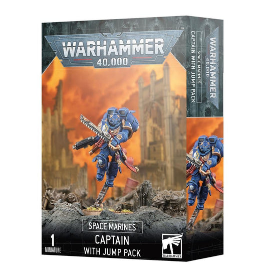 Games Workshop Space Marines Captain with Jump Pack, assembly-ready figure for dynamic gaming setups