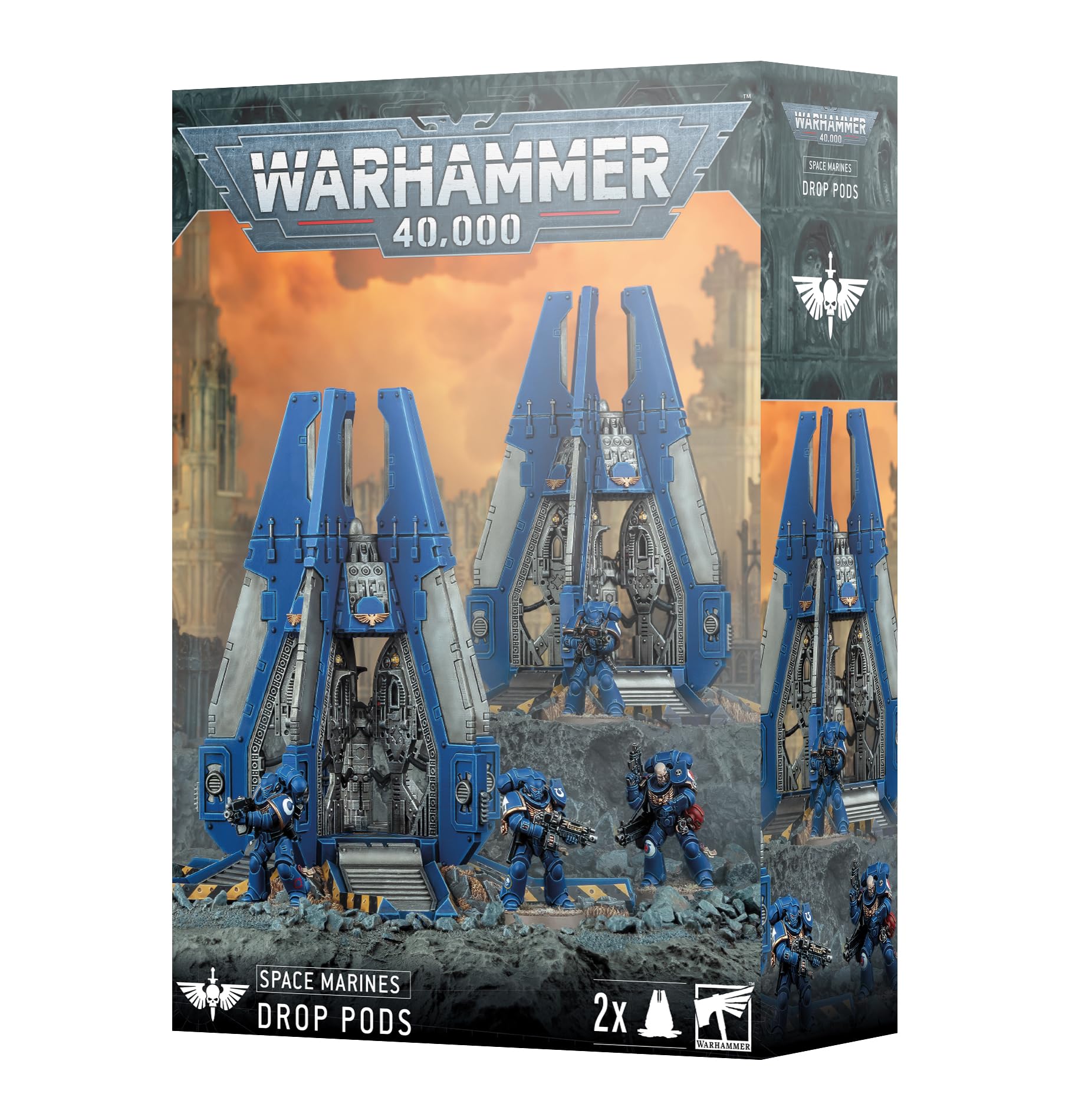Games Workshop Space Marines Drop Pods - space-marines-drop-pods for rapid deployment on the battlefield.