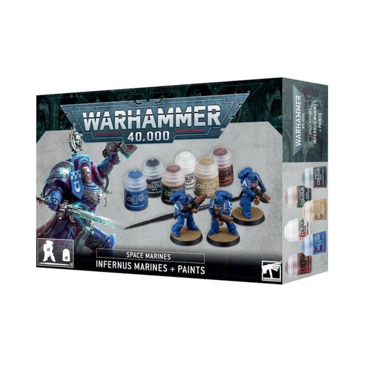 Games Workshop Space Marines Infernus Assembly pose for quick hobby setup.