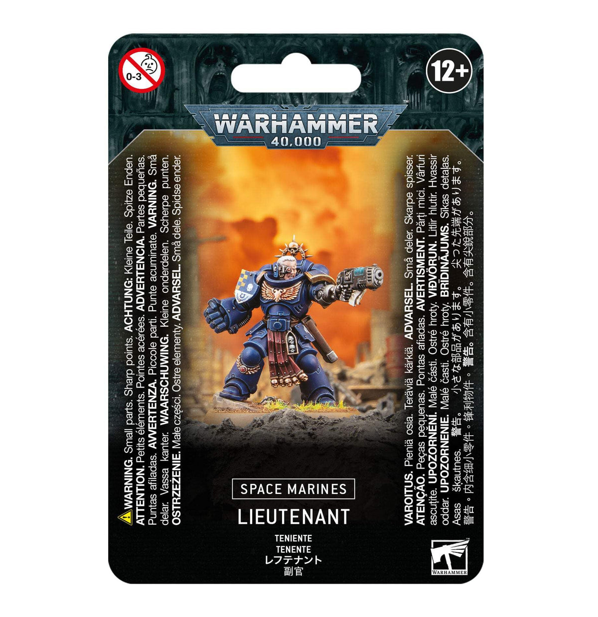 Games Workshop Space Marines Primaris Lieutenant in blue armor, ideal centerpiece for tabletop battles