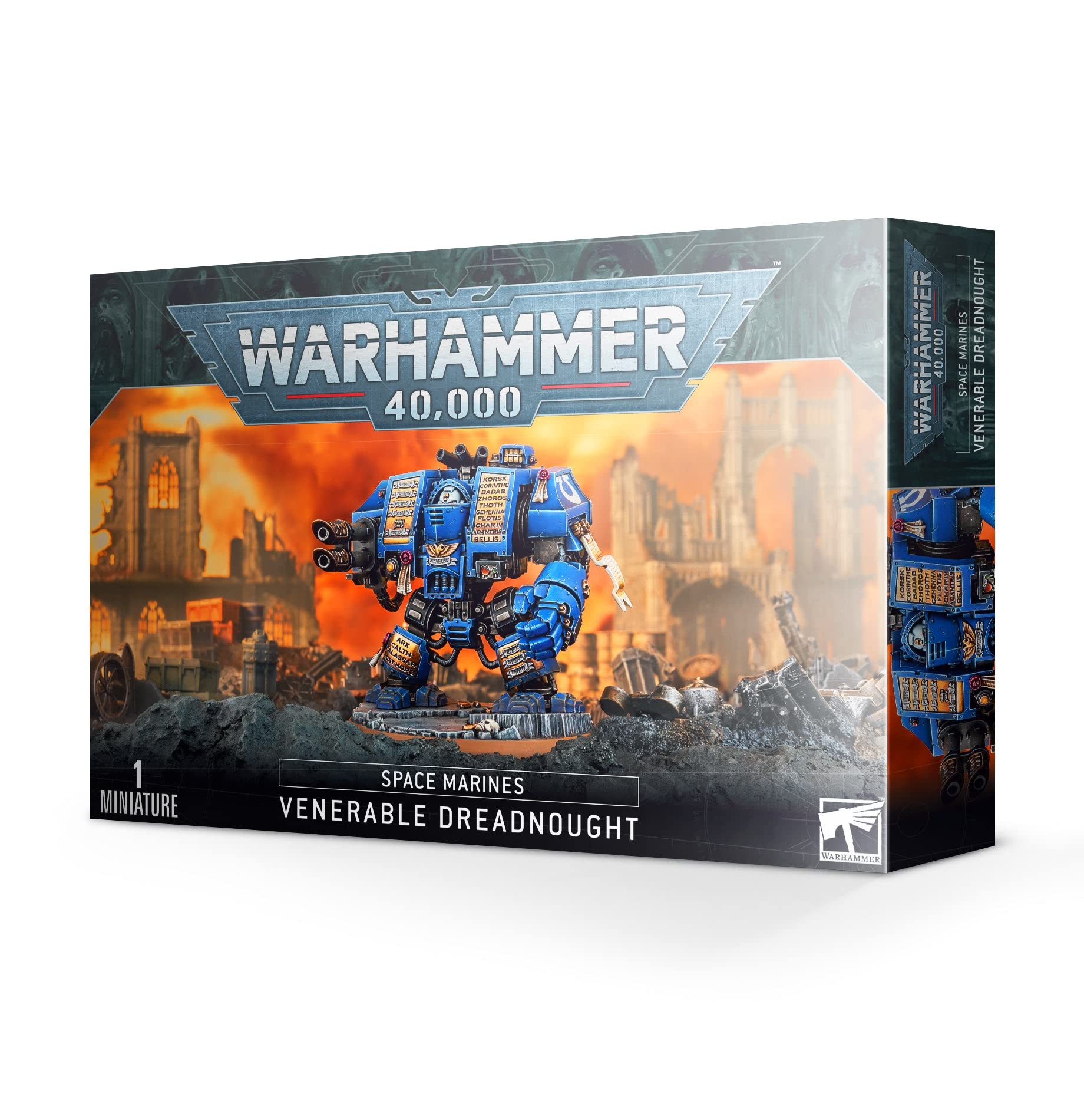 Games Workshop Space Marines Venerable Dreadnought assembly pose, ideal for hobbyists building intricate models