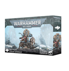 Games Workshop Logan Grimnar figure, heroic pose for Space Wolves army display and painting.