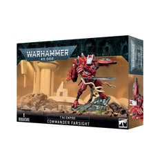 Games Workshop Tau Commander Farsight front view miniature, perfect for painting and display.
