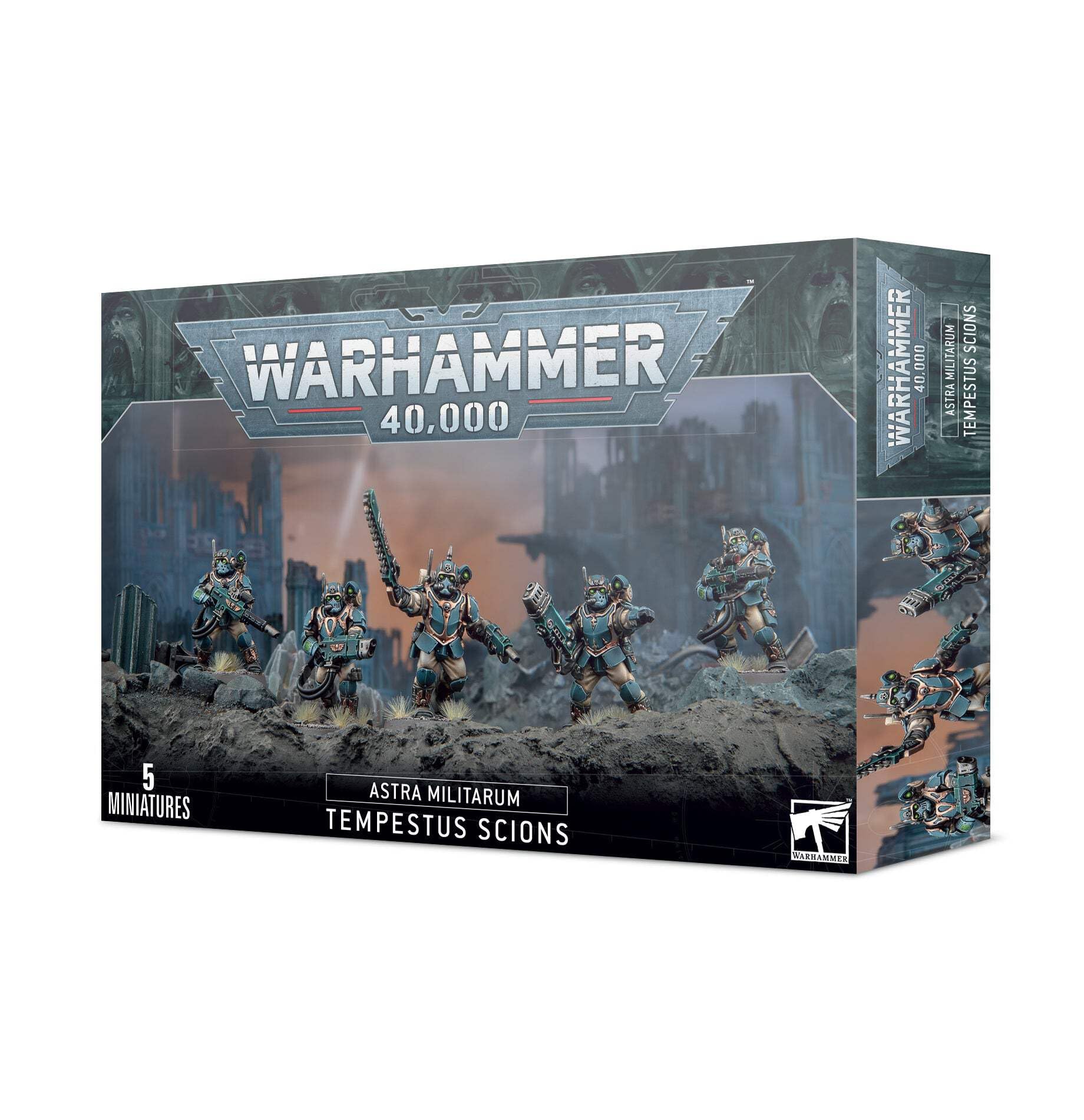 Games Workshop Tempestus Scions miniature assembly for hobbyists building a 5-model squad