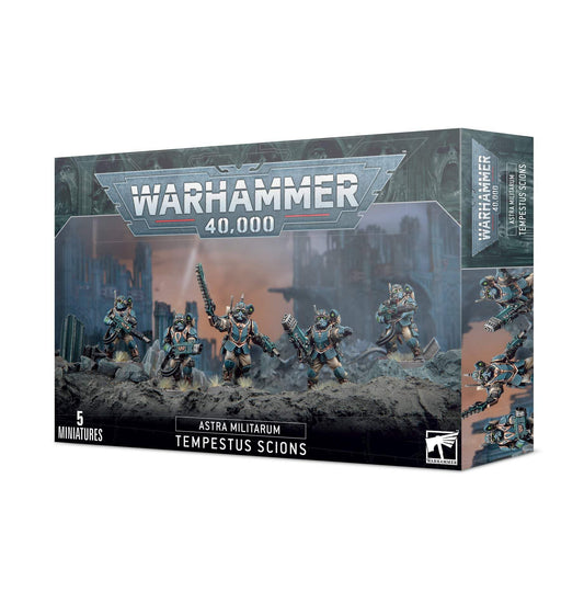Games Workshop Tempestus Scions miniature assembly for hobbyists building a 5-model squad