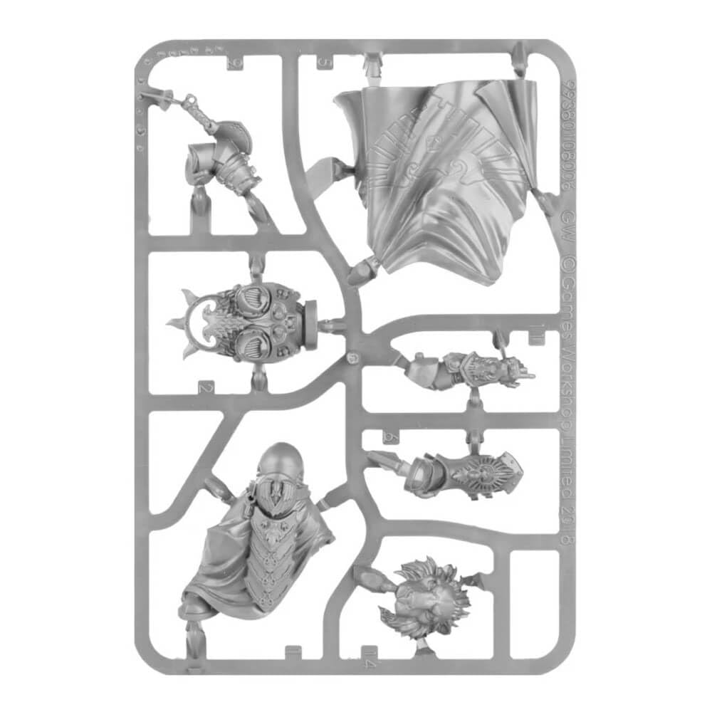 Games Workshop Trajann Valoris display base with ornamental plinth.