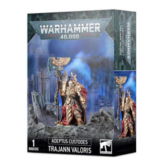 Games Workshop Trajann Valoris portrait shows heroic detail for display and painting.