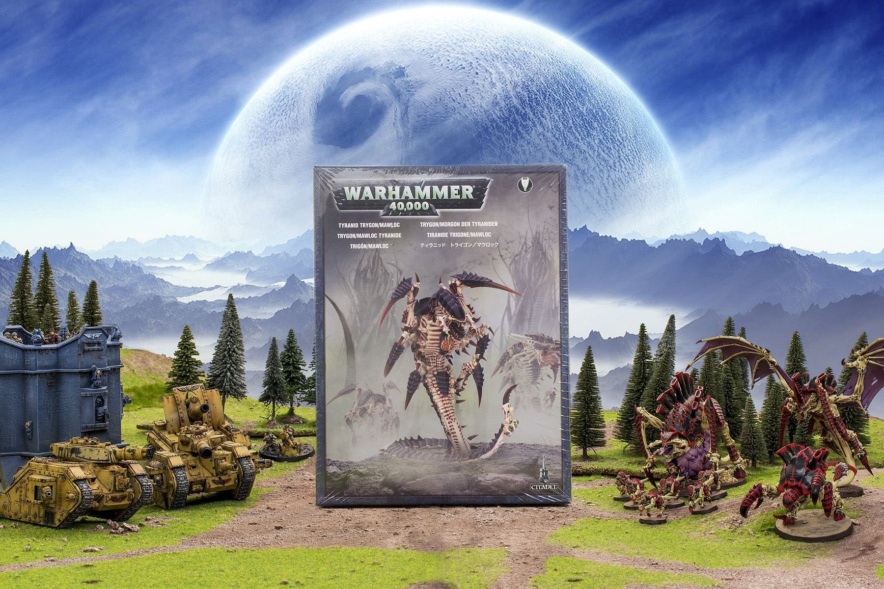 Games Workshop Tyranid Trygon/Mawloc packaging overview for collectors
