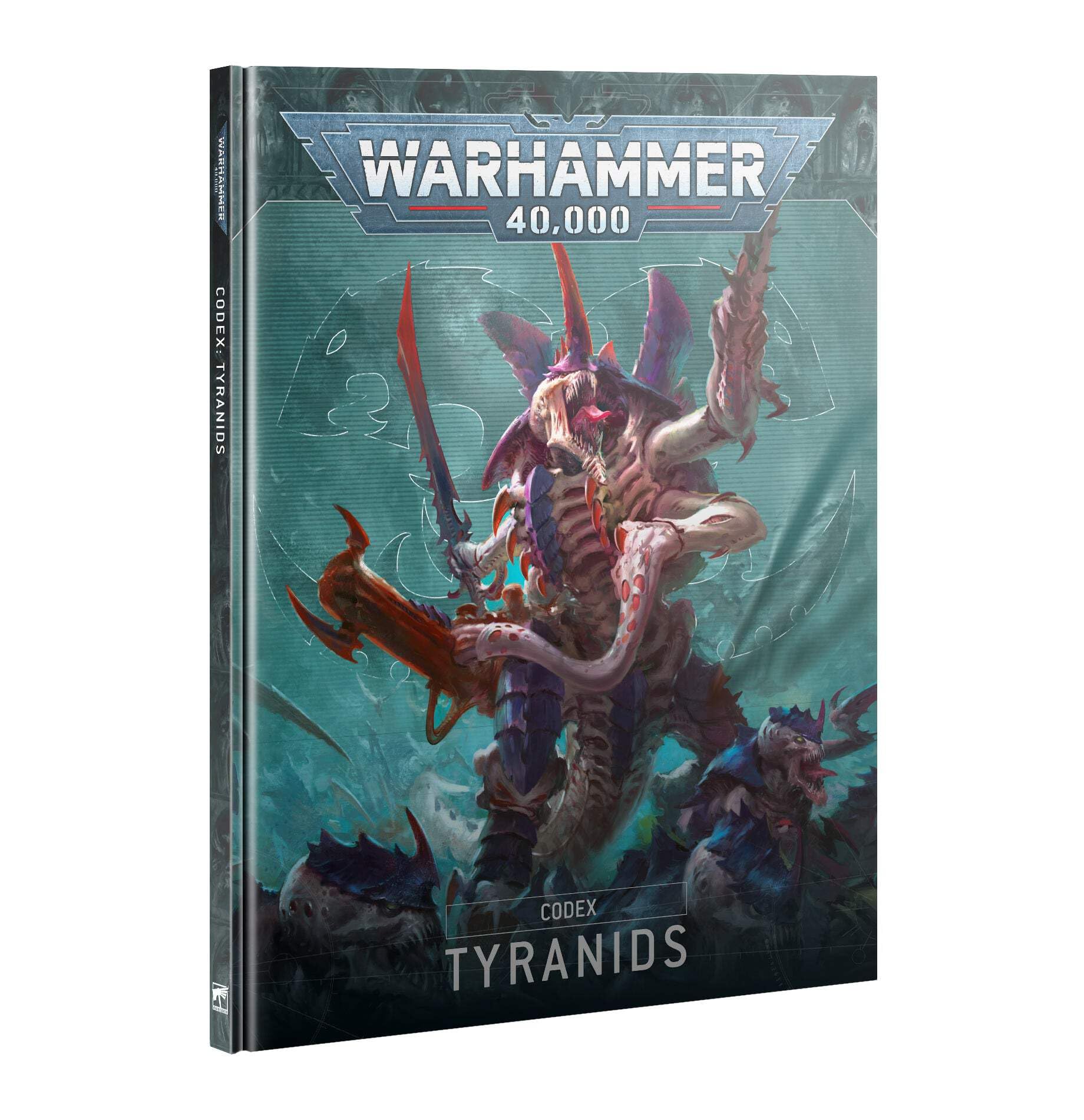 Games Workshop Tyranids Codex cover, quick access to battlefield rules and lore for tabletop games.