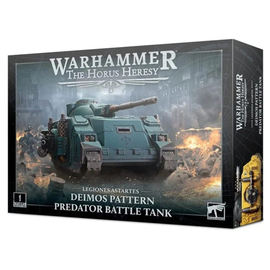 Games Workshop Predator Battle Tank with modular turrets for dynamic Warhammer 30k battles.