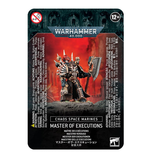 Games Workshop Chaos Space Marines Master of Executions miniature for tabletop battles and display.