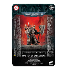 Games Workshop Chaos Space Marines Master of Executions miniature for tabletop battles and display.