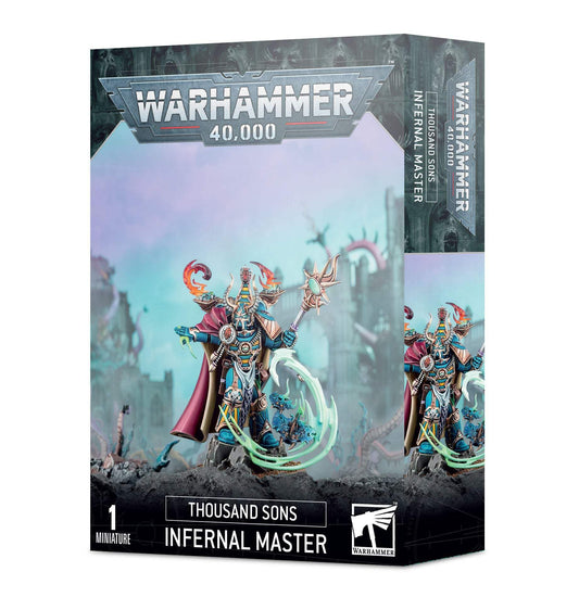 Games Workshop Thousand Sons Infernal Master miniature in a dynamic pose, ideal for diorama painting.