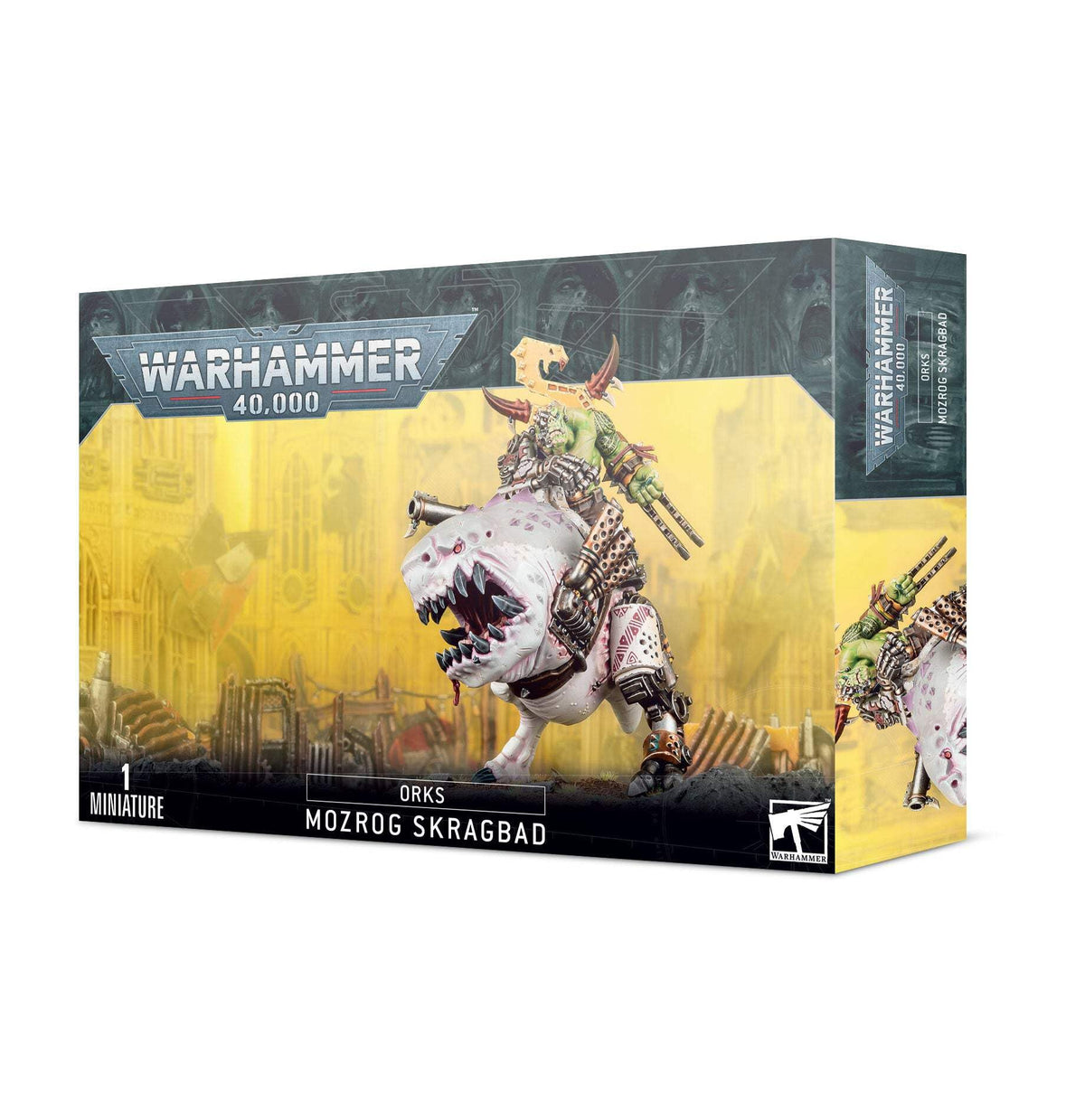 Games Workshop Mozrog Skragbad on Big Chompa, ideal centerpiece for an Orks army.