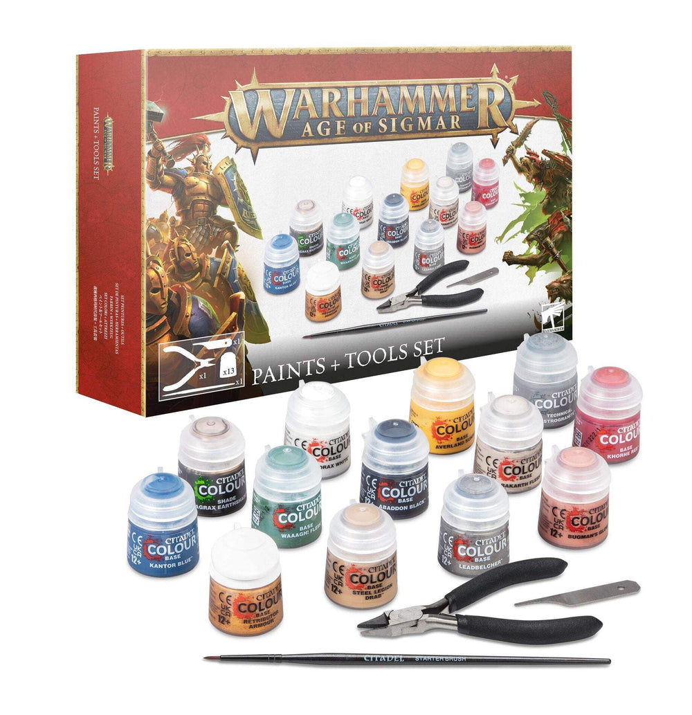 Games Workshop Warhammer paints and tools starter set for beginners with easy painting prep