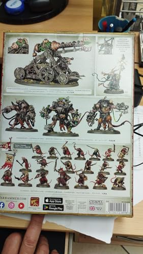 Games Workshop Warhammer Spearhead Skaven miniatures close-up for painting.