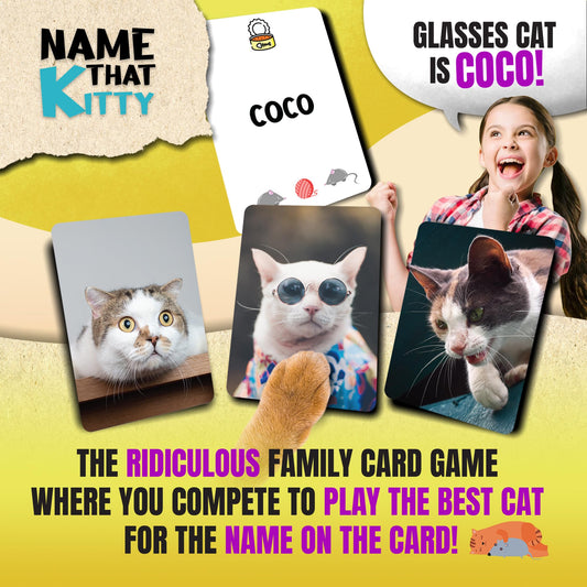 Name That Kitty kitty cards illustrations for engaging play.