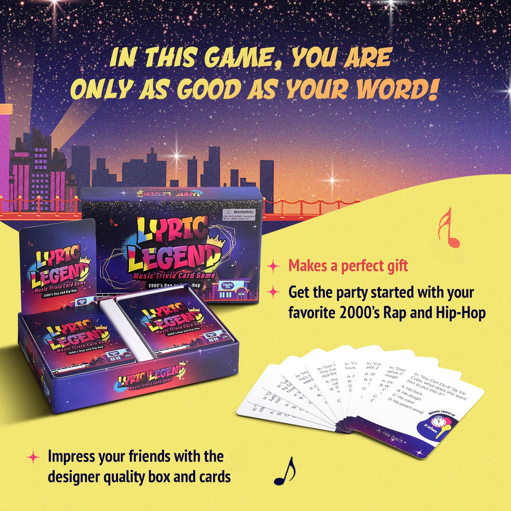 Colorful Lyric Legend cards fanned across the table