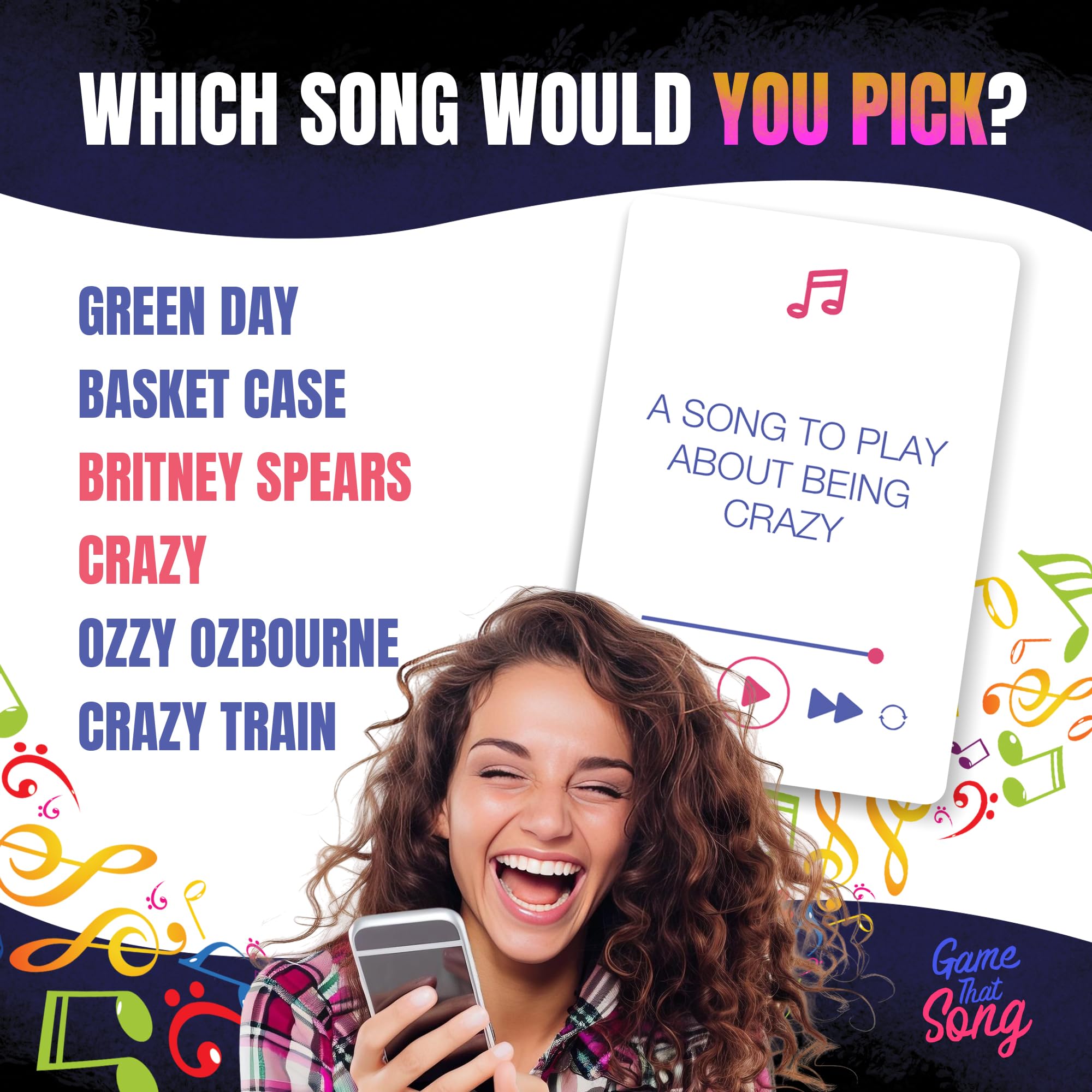 Game That Song card-draw builds anticipation during gameplay.