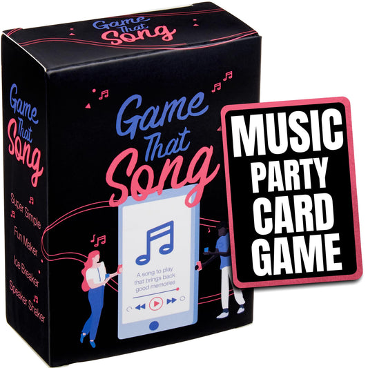 Game That Song deck-setup boosts energy for a music-filled party.