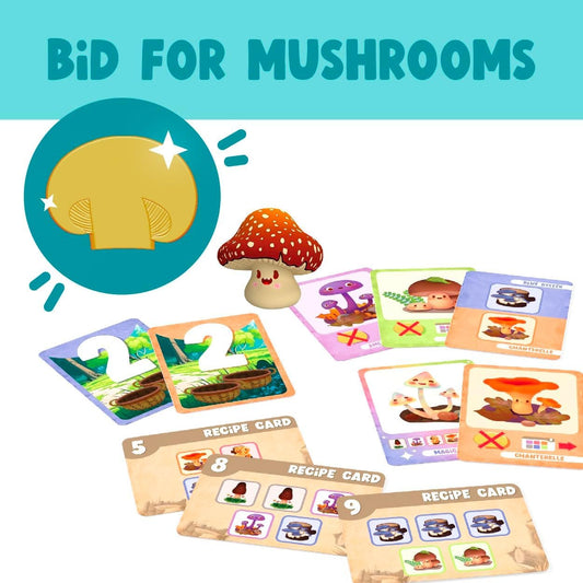 Gamewright A Bunch of Fun Guys recipe cards illustrating combos for scoring